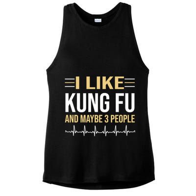 I Like Kung Fu And Maybe 3 People Ladies PosiCharge Tri-Blend Wicking Tank