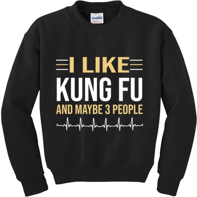 I Like Kung Fu And Maybe 3 People Kids Sweatshirt