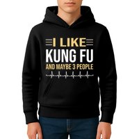 I Like Kung Fu And Maybe 3 People Kids Hoodie