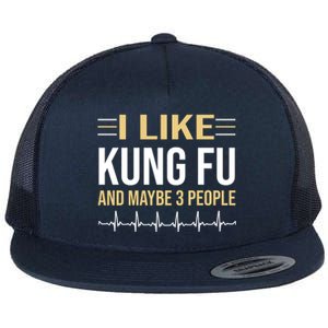 I Like Kung Fu And Maybe 3 People Flat Bill Trucker Hat