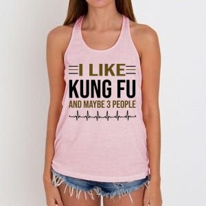 I Like Kung Fu And Maybe 3 People Women's Knotted Racerback Tank