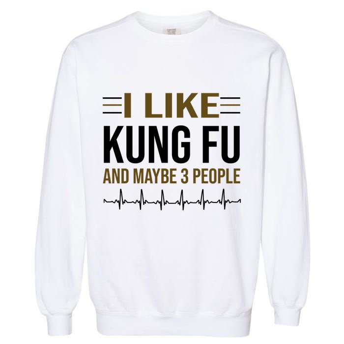 I Like Kung Fu And Maybe 3 People Garment-Dyed Sweatshirt