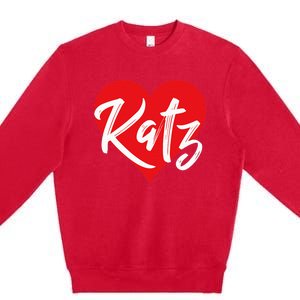 I Love Katz First Name I Heart Named Premium Crewneck Sweatshirt