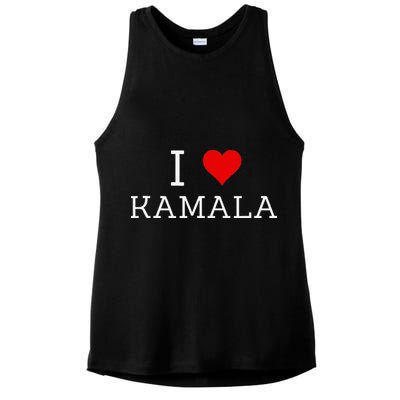 I Love Kamala Ladies PosiCharge Tri-Blend Wicking Tank