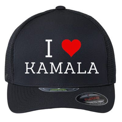 I Love Kamala Flexfit Unipanel Trucker Cap