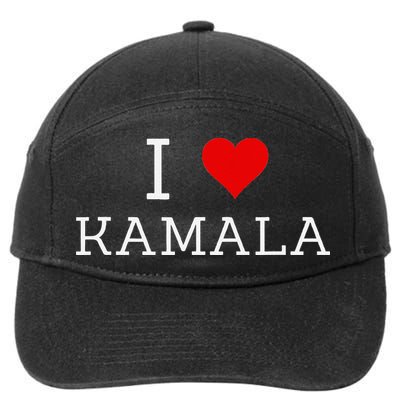 I Love Kamala 7-Panel Snapback Hat