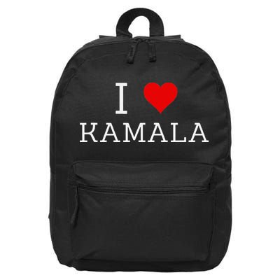 I Love Kamala 16 in Basic Backpack