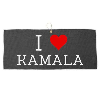 I Love Kamala Large Microfiber Waffle Golf Towel