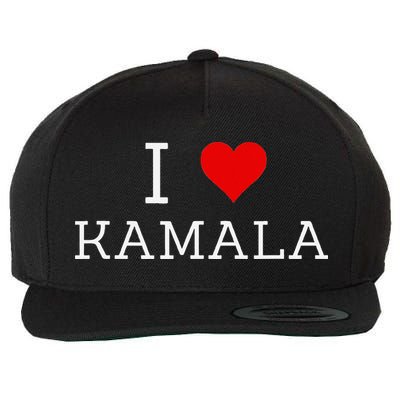I Love Kamala Wool Snapback Cap