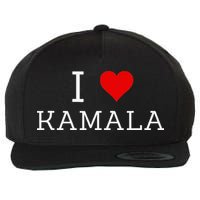 I Love Kamala Wool Snapback Cap