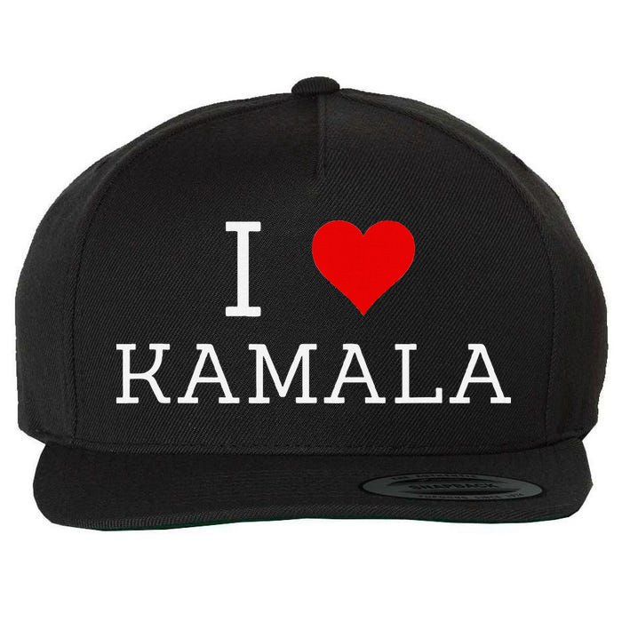 I Love Kamala Wool Snapback Cap