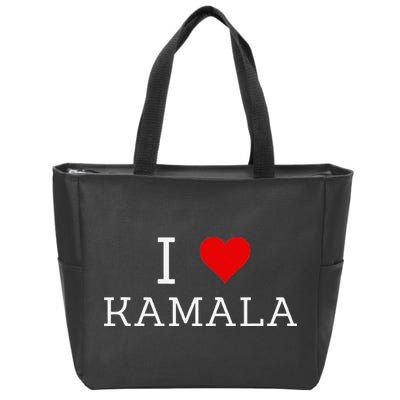 I Love Kamala Zip Tote Bag