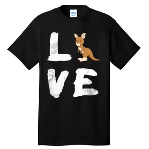 I Love Kangaroo Australia Pride Animal Gift Tee Tall T-Shirt