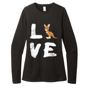 I Love Kangaroo Australia Pride Animal Gift Tee Womens CVC Long Sleeve Shirt