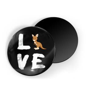 I Love Kangaroo Australia Pride Animal Gift Tee Magnet