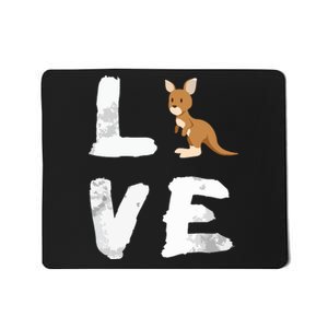 I Love Kangaroo Australia Pride Animal Gift Tee Mousepad