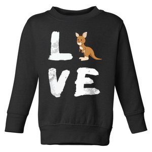 I Love Kangaroo Australia Pride Animal Gift Tee Toddler Sweatshirt