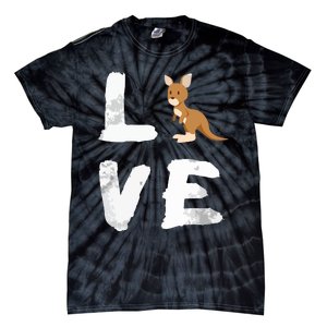 I Love Kangaroo Australia Pride Animal Gift Tee Tie-Dye T-Shirt