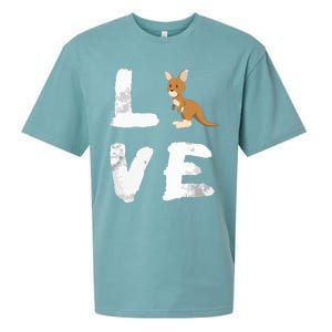 I Love Kangaroo Australia Pride Animal Gift Tee Sueded Cloud Jersey T-Shirt