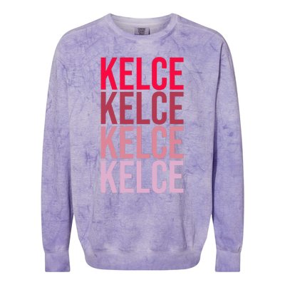 I Love K.E.L.C.E First Name K.E.L.C.E Colorblast Crewneck Sweatshirt