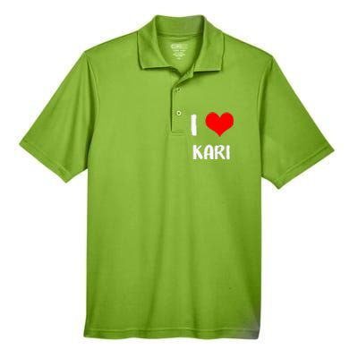 I Love Kari Valentine Sorry Ladies Guys Heart Belongs Men's Origin Performance Pique Polo