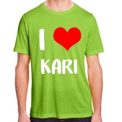 I Love Kari Valentine Sorry Ladies Guys Heart Belongs Adult ChromaSoft Performance T-Shirt