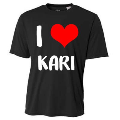 I Love Kari Valentine Sorry Ladies Guys Heart Belongs Cooling Performance Crew T-Shirt