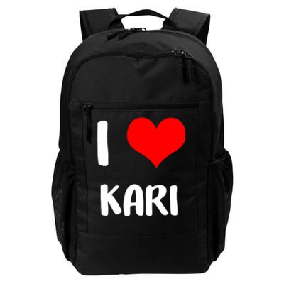 I Love Kari Valentine Sorry Ladies Guys Heart Belongs Daily Commute Backpack