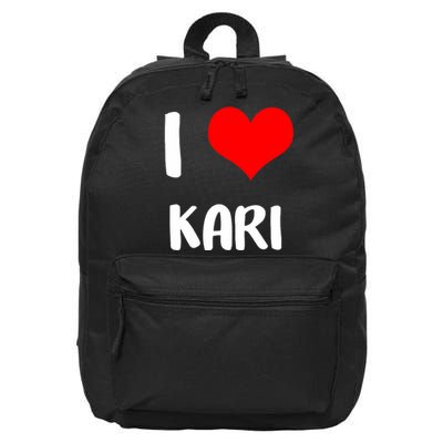 I Love Kari Valentine Sorry Ladies Guys Heart Belongs 16 in Basic Backpack