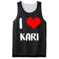 I Love Kari Valentine Sorry Ladies Guys Heart Belongs Mesh Reversible Basketball Jersey Tank