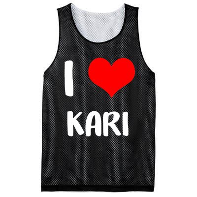 I Love Kari Valentine Sorry Ladies Guys Heart Belongs Mesh Reversible Basketball Jersey Tank