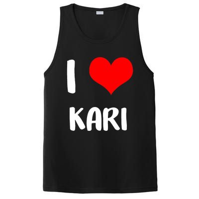 I Love Kari Valentine Sorry Ladies Guys Heart Belongs PosiCharge Competitor Tank