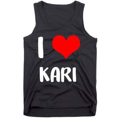 I Love Kari Valentine Sorry Ladies Guys Heart Belongs Tank Top