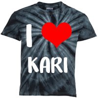 I Love Kari Valentine Sorry Ladies Guys Heart Belongs Kids Tie-Dye T-Shirt