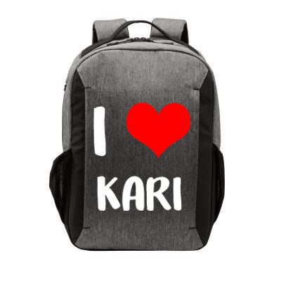 I Love Kari Valentine Sorry Ladies Guys Heart Belongs Vector Backpack