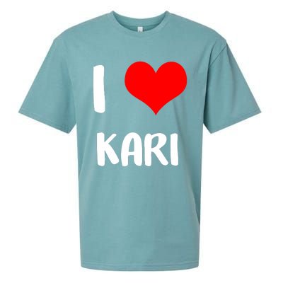 I Love Kari Valentine Sorry Ladies Guys Heart Belongs Sueded Cloud Jersey T-Shirt