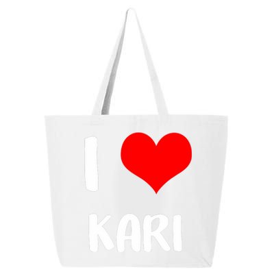 I Love Kari Valentine Sorry Ladies Guys Heart Belongs 25L Jumbo Tote