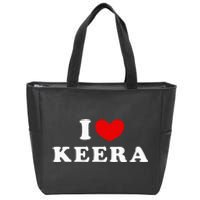 I Love Keera I Heart Keera Zip Tote Bag