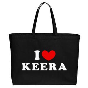 I Love Keera I Heart Keera Cotton Canvas Jumbo Tote