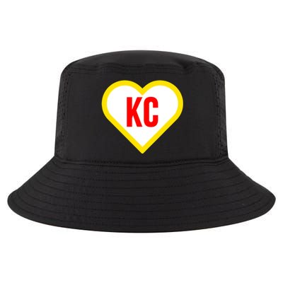 I Love Kansas City Kc Football Heart Cool Comfort Performance Bucket Hat