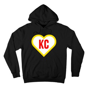 I Love Kansas City Kc Football Heart Hoodie