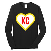 I Love Kansas City Kc Football Heart Long Sleeve Shirt