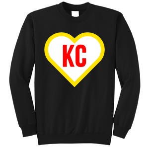 I Love Kansas City Kc Football Heart Sweatshirt