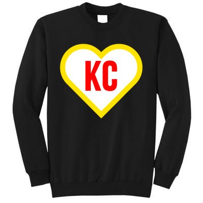 I Love Kansas City Kc Football Heart Sweatshirt