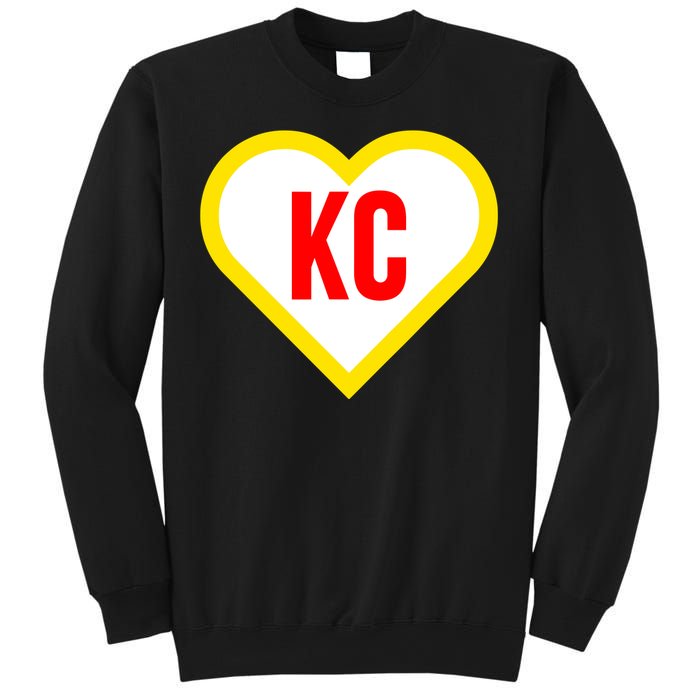 I Love Kansas City Kc Football Heart Sweatshirt