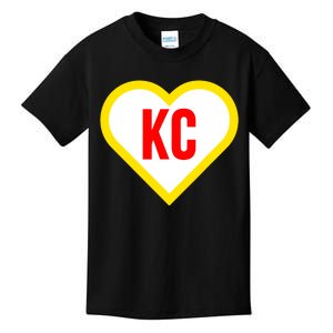 I Love Kansas City Kc Football Heart Kids T-Shirt