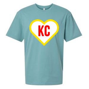 I Love Kansas City Kc Football Heart Sueded Cloud Jersey T-Shirt