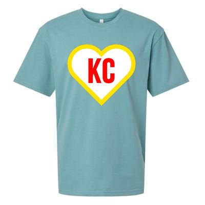 I Love Kansas City Kc Football Heart Sueded Cloud Jersey T-Shirt