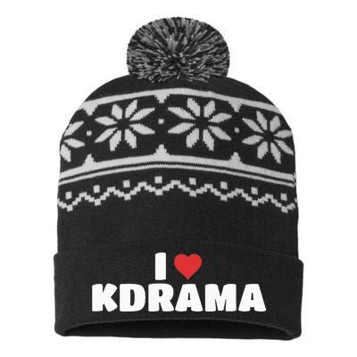 I Love Kdrama USA-Made Snowflake Beanie