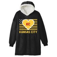 I Love Kansas City Kc Hooded Wearable Blanket